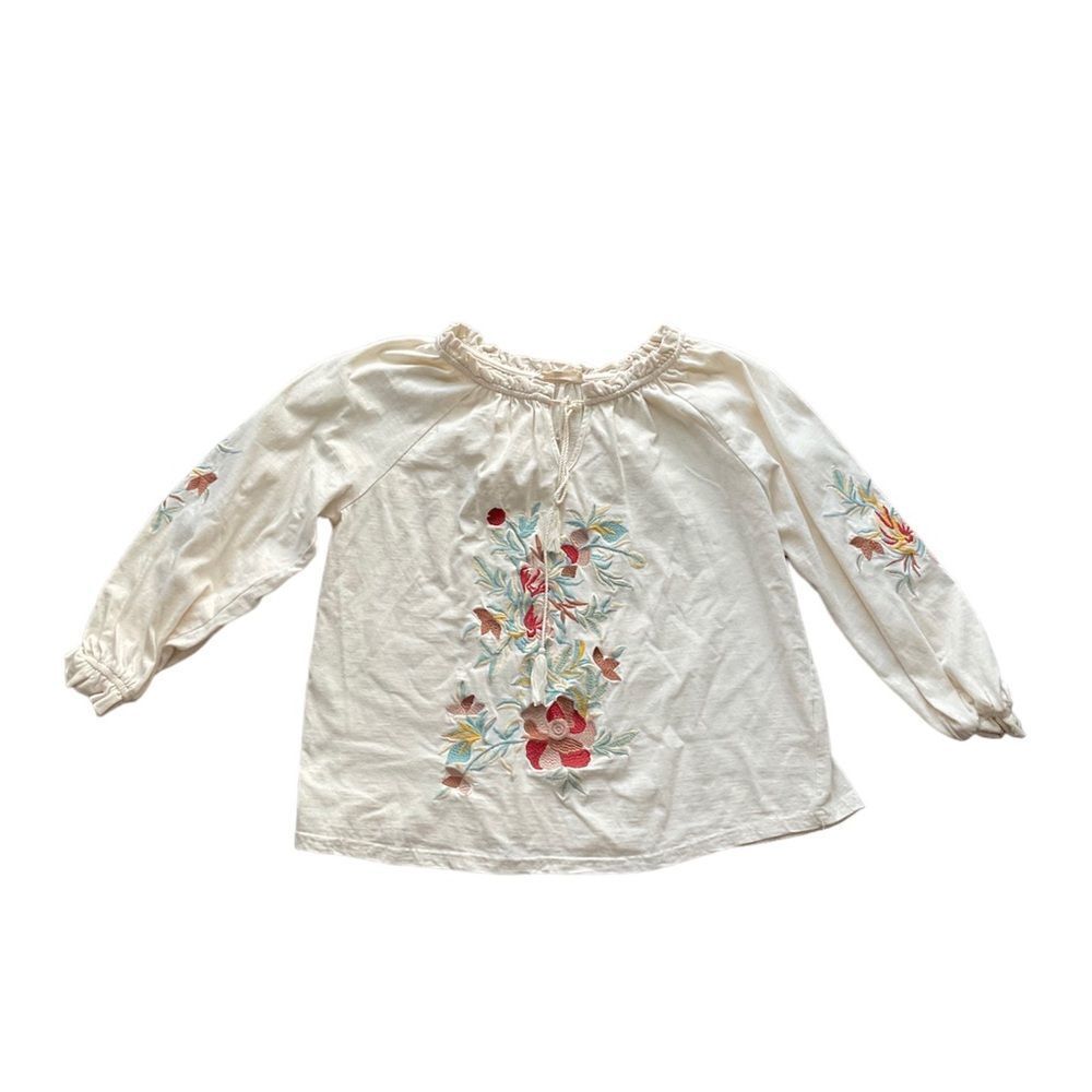 Solitaire Embroidered Floral Long sleeve Top Size L